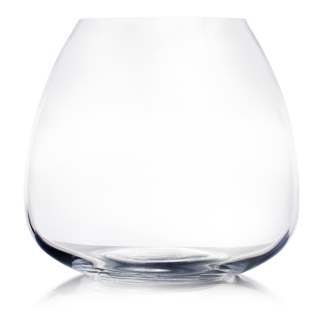 Unique Clear Vase H 6.5" W 7.5"
