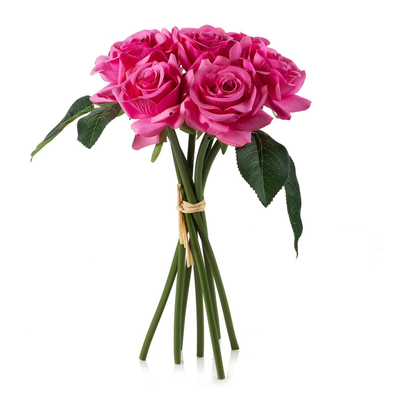 7 Heads Rose Flower Bouquet (Fuchsia)