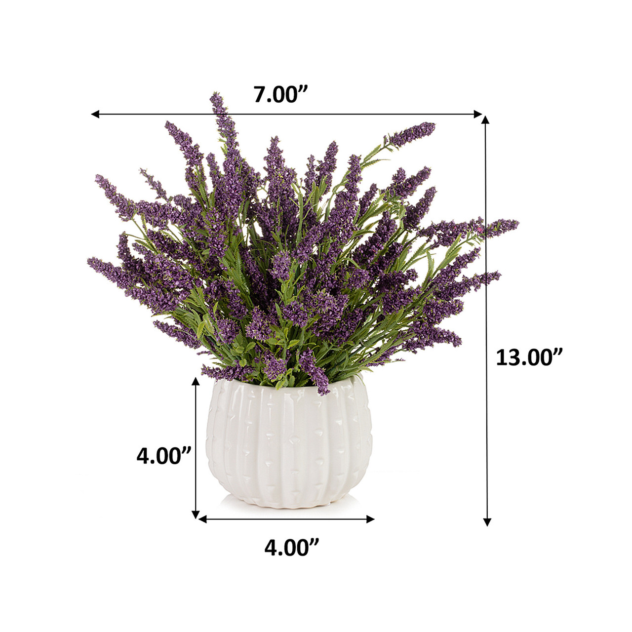 Artificial Lavender Flower in Ceramic Pot