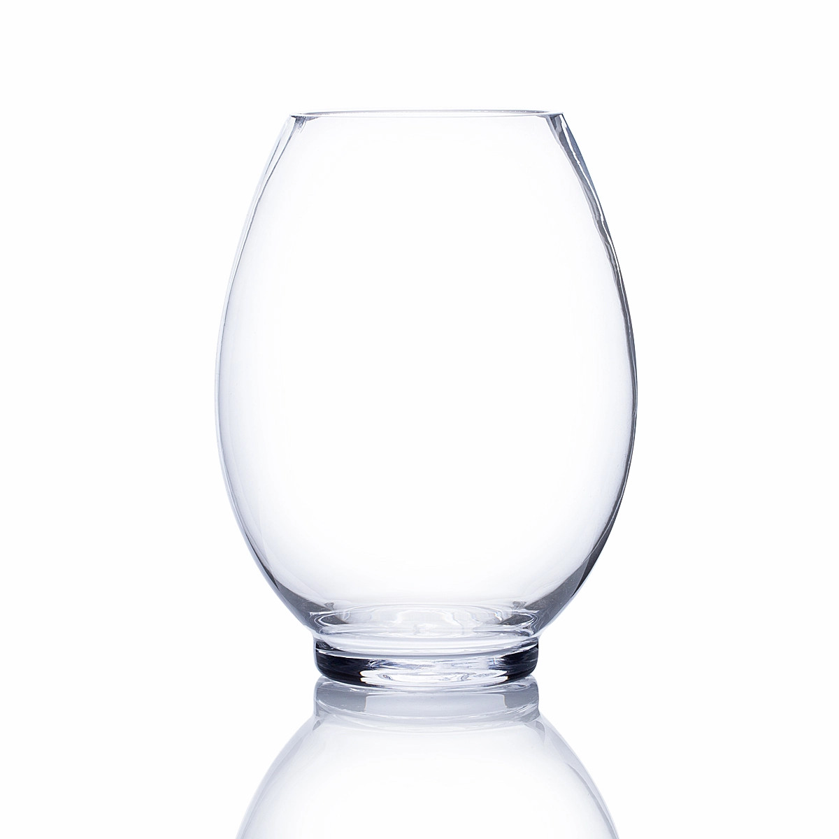 Clear Bullet Bouquet Glass Vase 5" W 7.0"H