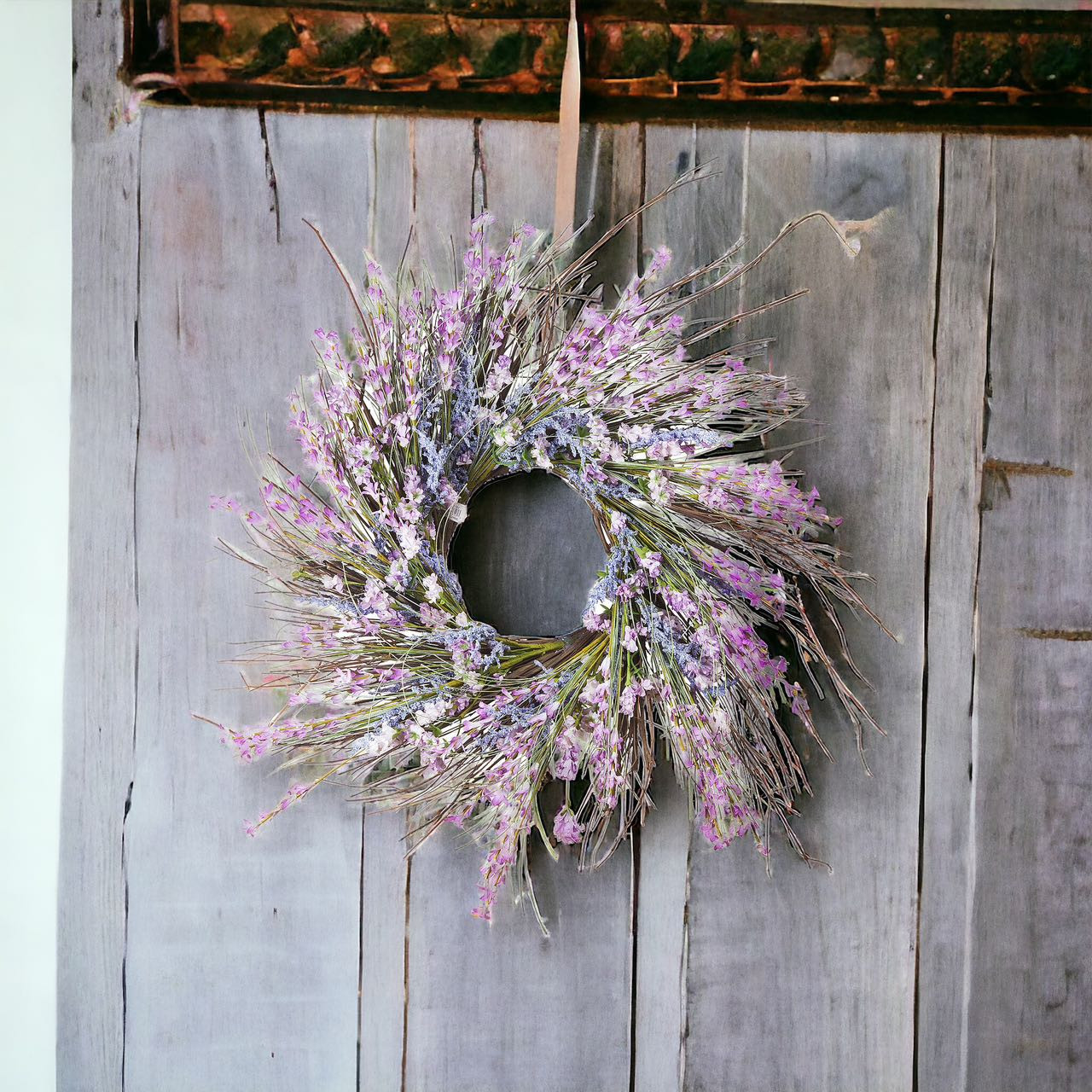 24" Artificial Spring Flower Wreath
