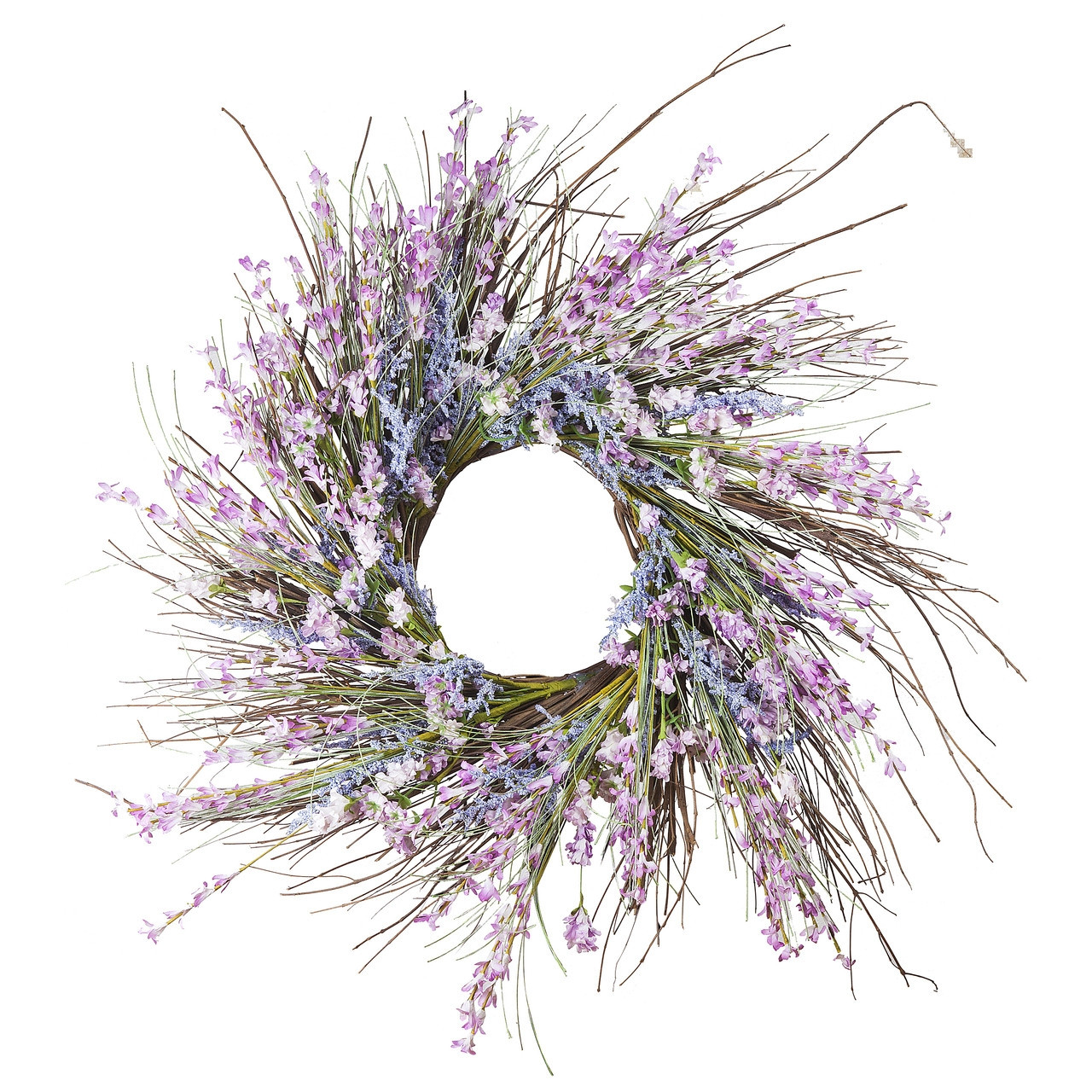 24" Artificial Spring Flower Wreath