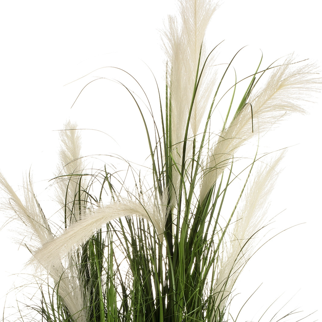 48" Artificial Pampas Grass with Black Foam Stand