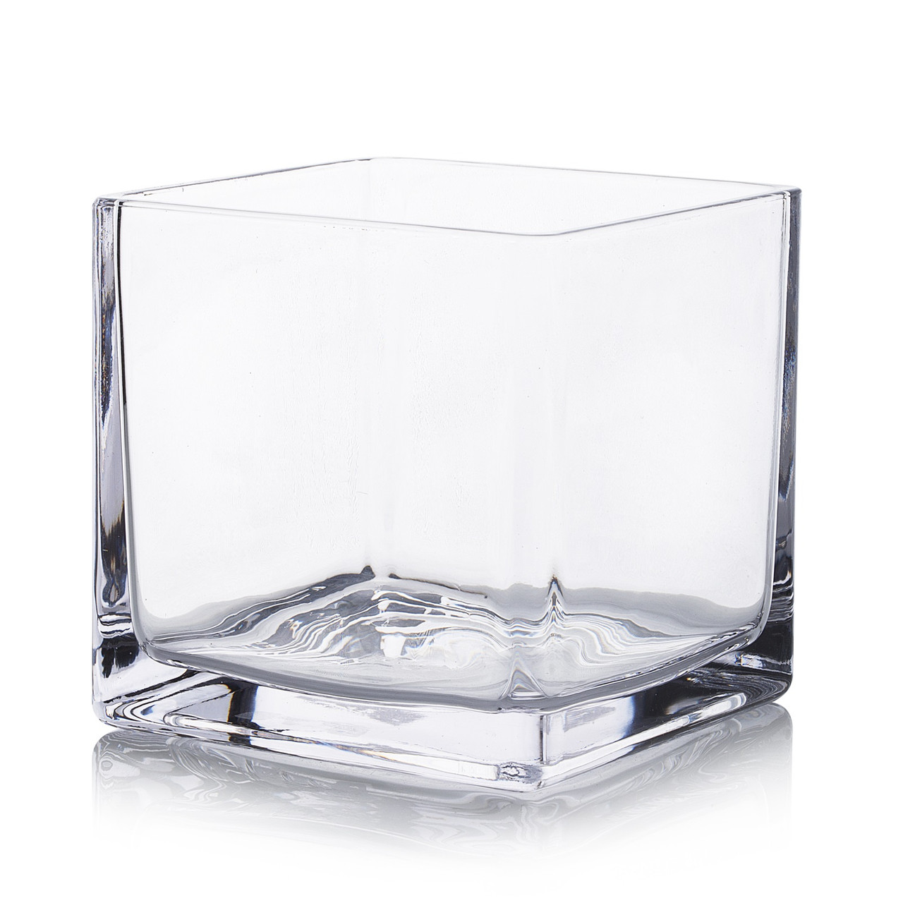 4.0" Clear Cube Glass Vase
