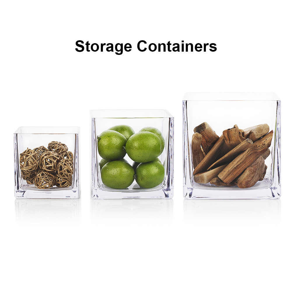 5.0" Clear Cube Glass Vase