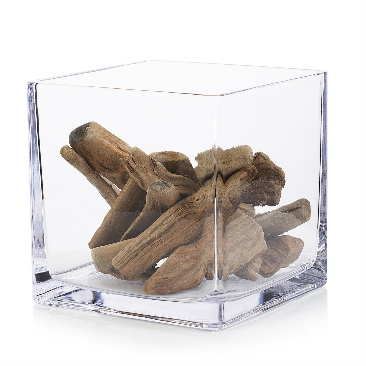6.0" Clear Cube Glass Vase