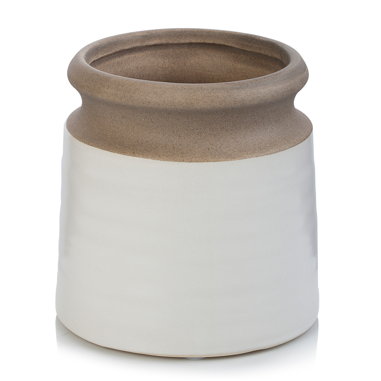 4.25" W 4.25" H White Ceramic Honey Pot