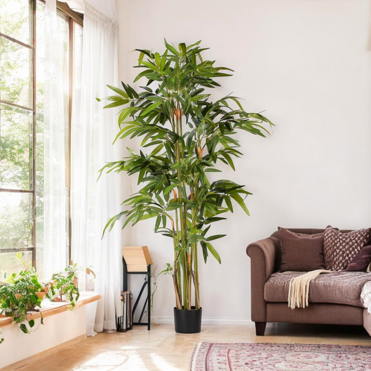 Artificial Bamboo Palm Tree in Nursery Pot (New)