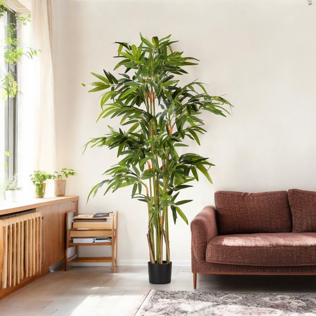 Artificial Bamboo Palm Tree in Nursery Pot (New)