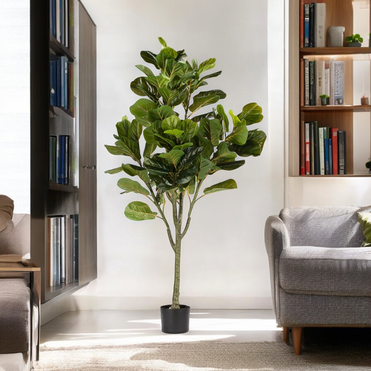Artificial Fiddle Leaf Fig Tree in Nursery Pot (New)