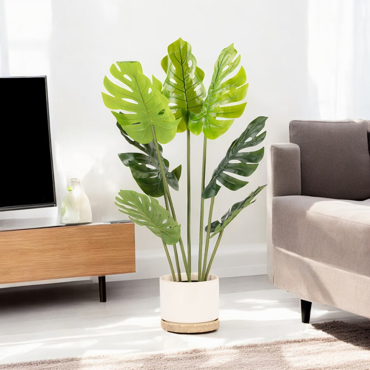 Artificial Monstera Tree in Nursery Pot (New)
