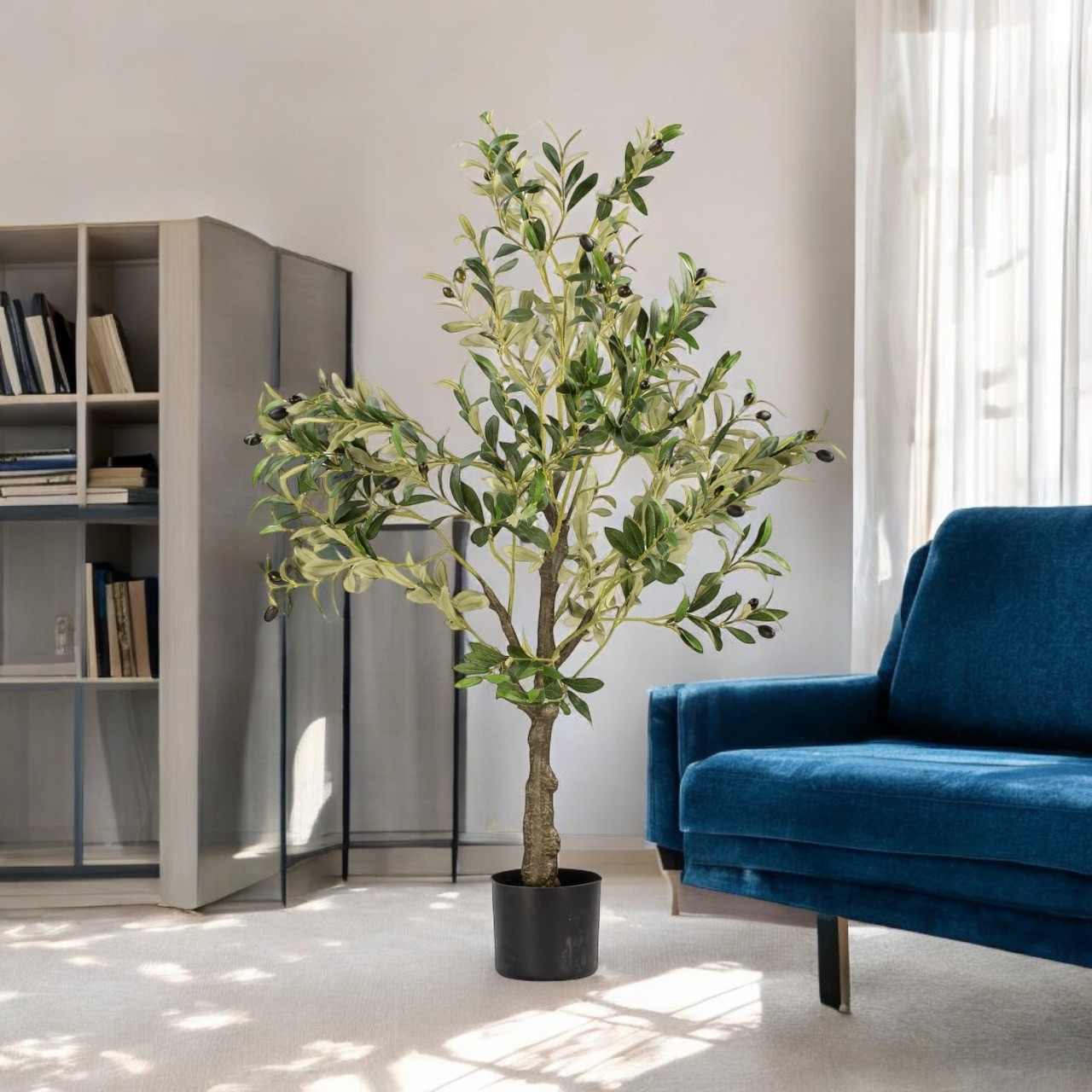 Faux Olive Tree with Fruits in Pot (New)