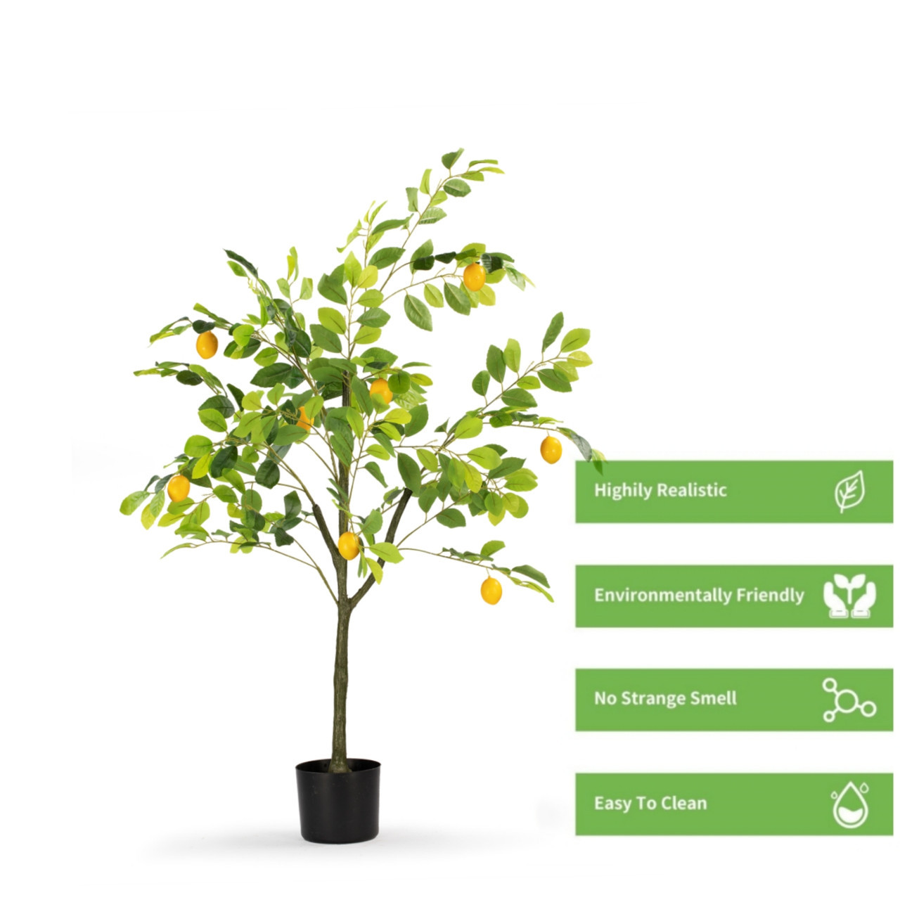 Artificial Lemon Tree in Nursery Pot (New)