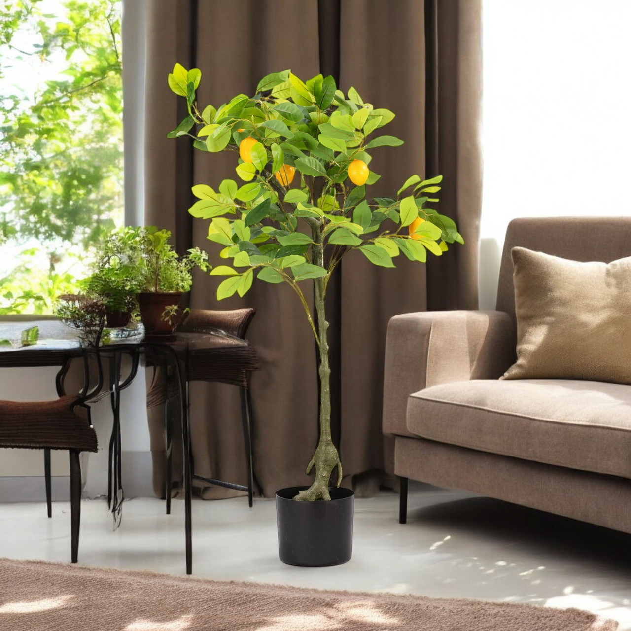 Artificial Lemon Tree in Nursery Pot (New)