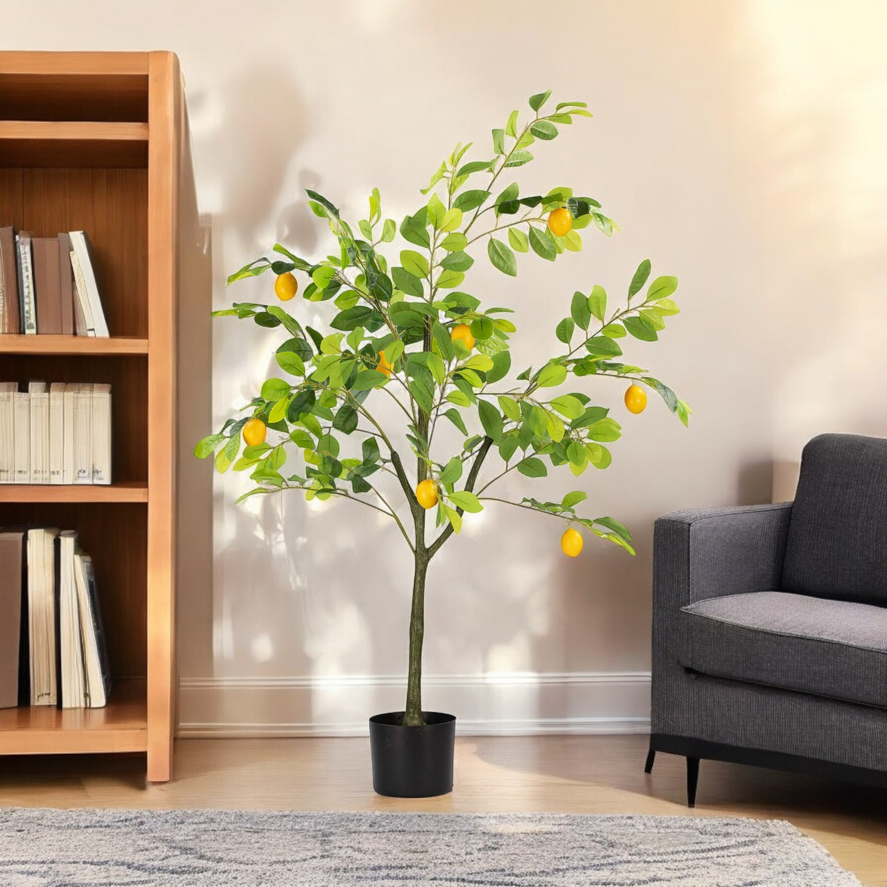 Artificial Lemon Tree in Nursery Pot (New)