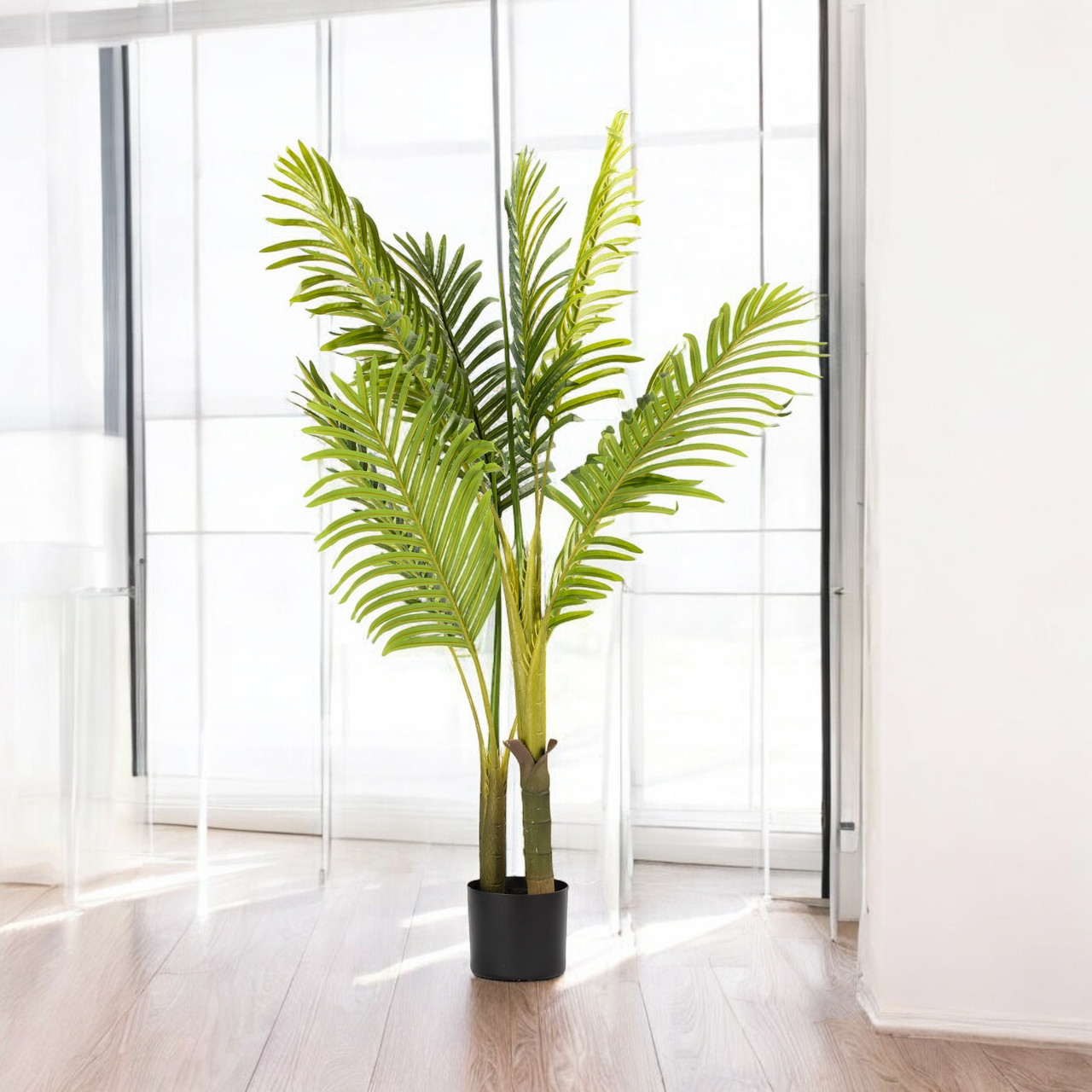 Artificial Palm Tree in Black Nursery Pot (New)