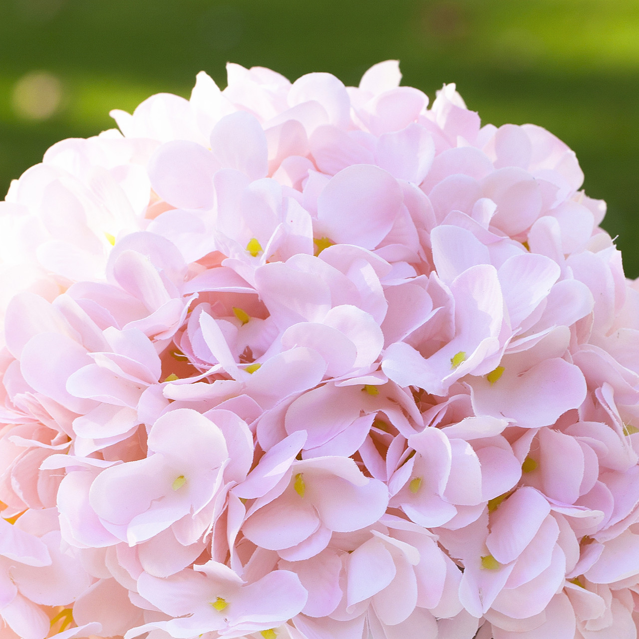 Artificial Silk Hydrangea Flower  in Ceramic Pot (New) — Available in 2 Colors