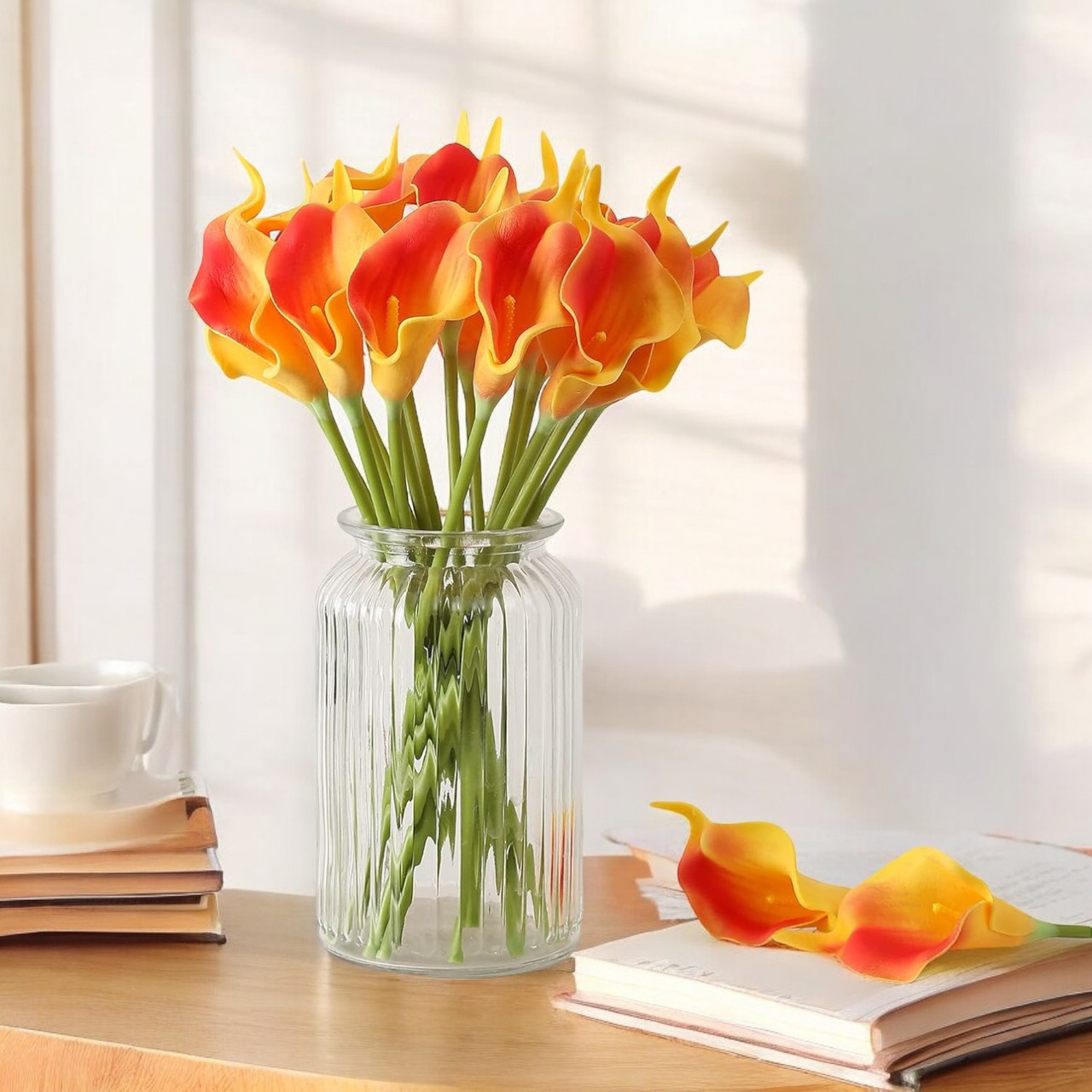 20pcs Artificial Real Touch Calla Lily Flower Arrangement (New) — Available in 7 Colors