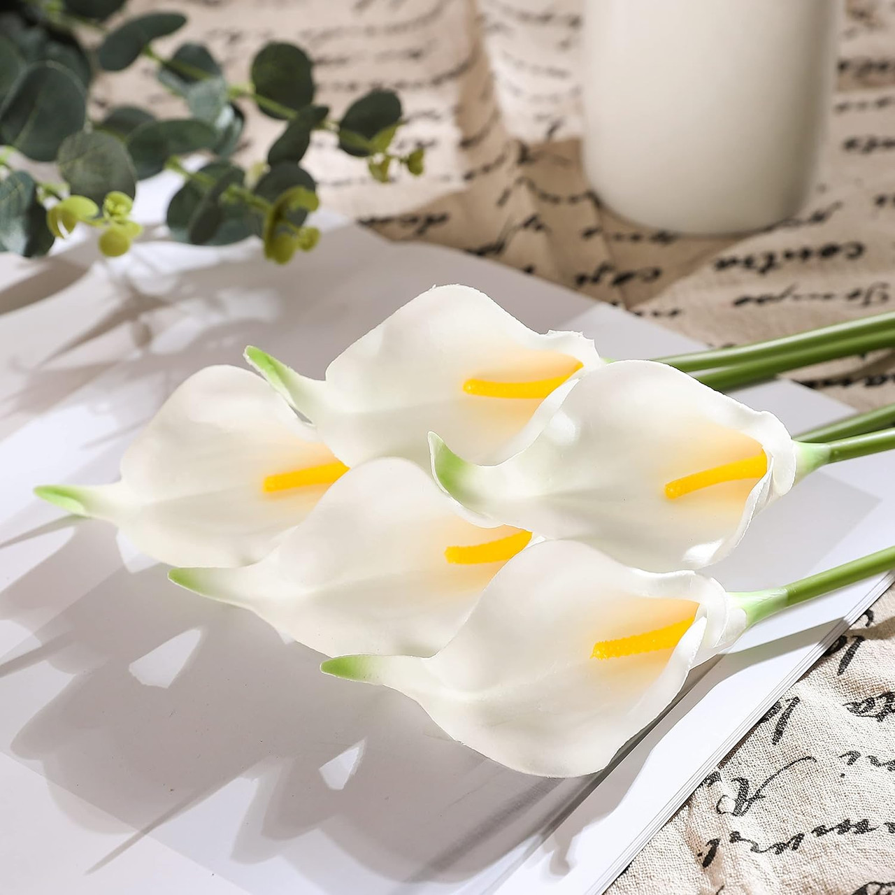 20pcs Artificial Real Touch Calla Lily Flower Arrangement (New) — Available in 7 Colors