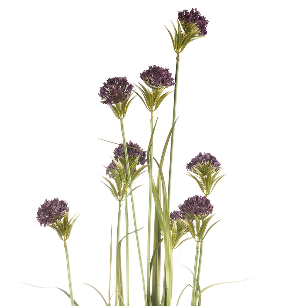 48" Artificial Grass with Lifelike Flowers in Pot (New) — Available in 3 Colors