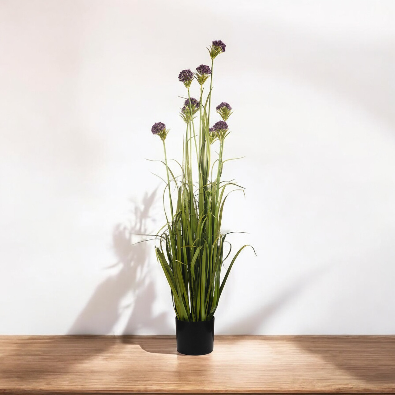 48" Artificial Grass with Lifelike Flowers in Pot (New) — Available in 3 Colors