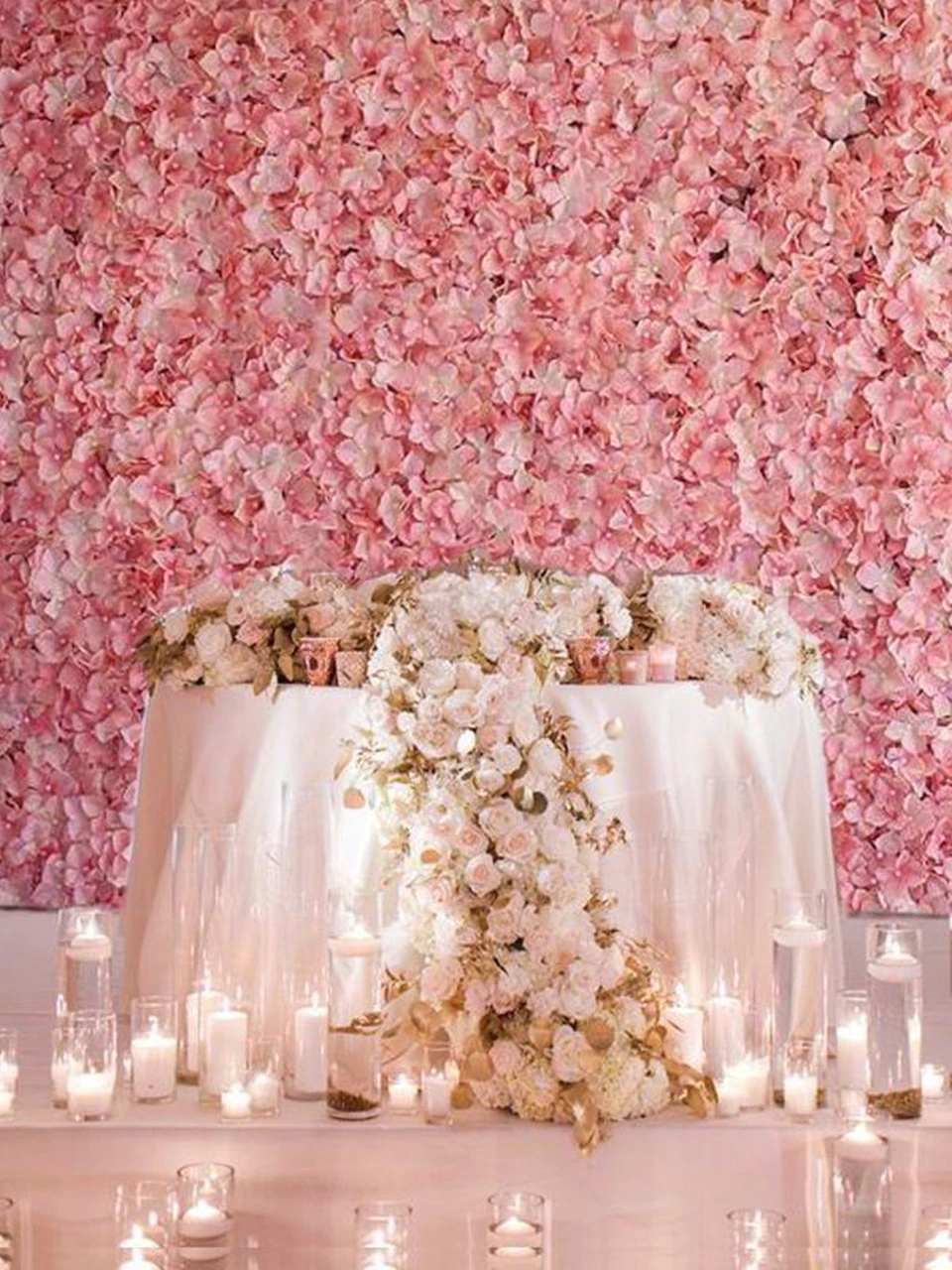 12 Pack 33 Sq ft. UV Protected 3D Silk Hydrangea Flower Wall Mat Panel (New) — Available in 4 Colors