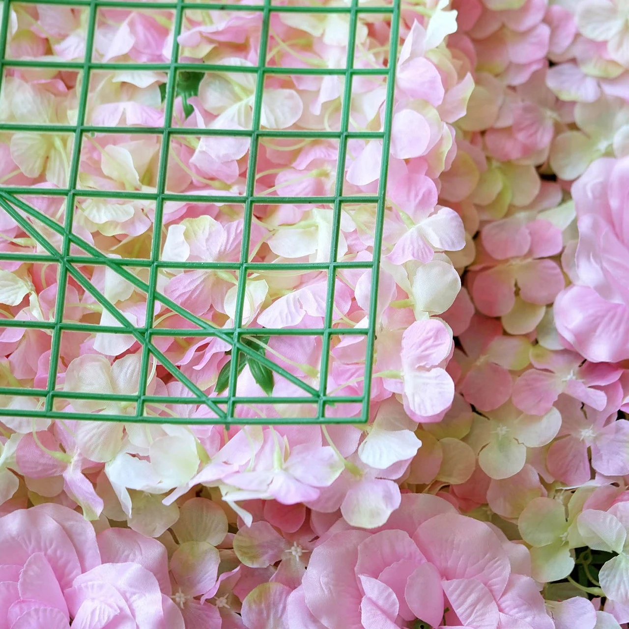 12 Pack 33 Sq ft. UV Protected 3D Silk Rose & Hydrangea Flower Wall Mat Panel (New) — Available in 4 Colors