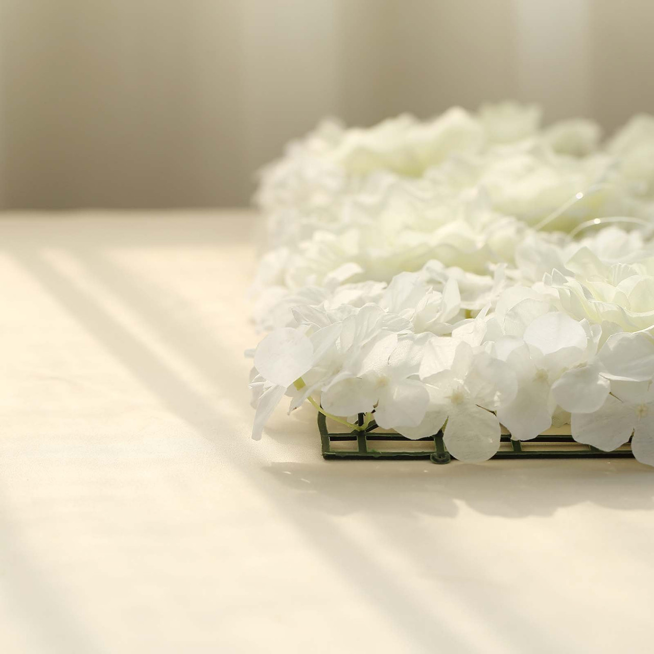 12 Pack 33 Sq ft. UV Protected 3D Silk Rose & Hydrangea Flower Wall Mat Panel (New) — Available in 4 Colors