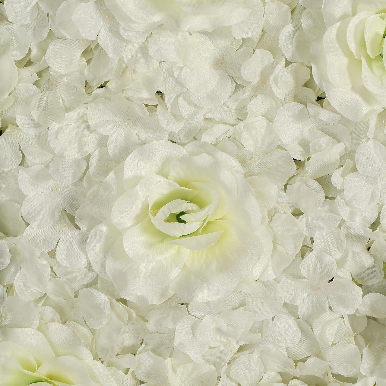 12 Pack 33 Sq ft. UV Protected 3D Silk Rose & Hydrangea Flower Wall Mat Panel (New) — Available in 4 Colors