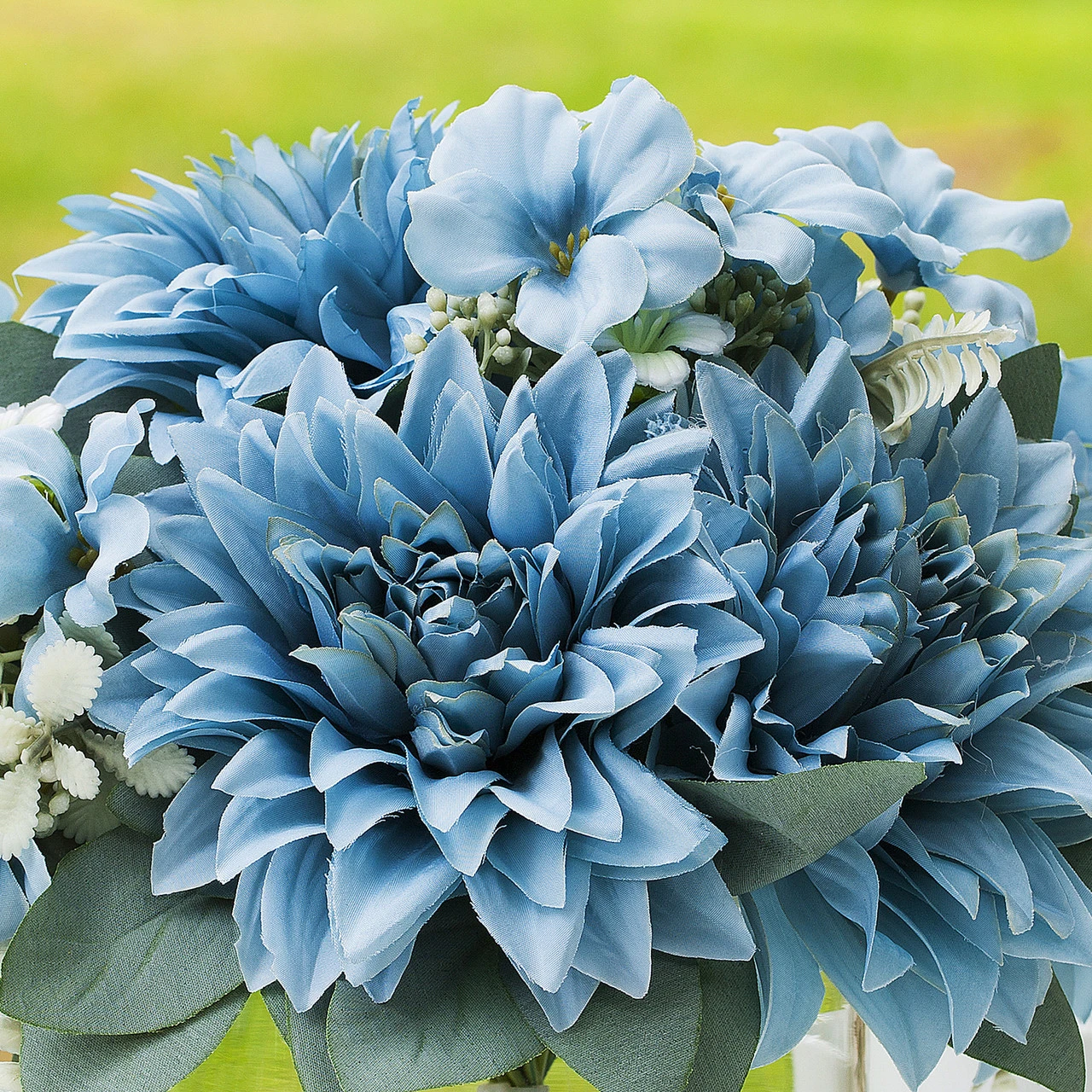 20" Artificial Dahlia Flower Bush (New) — Available in 3 Colors