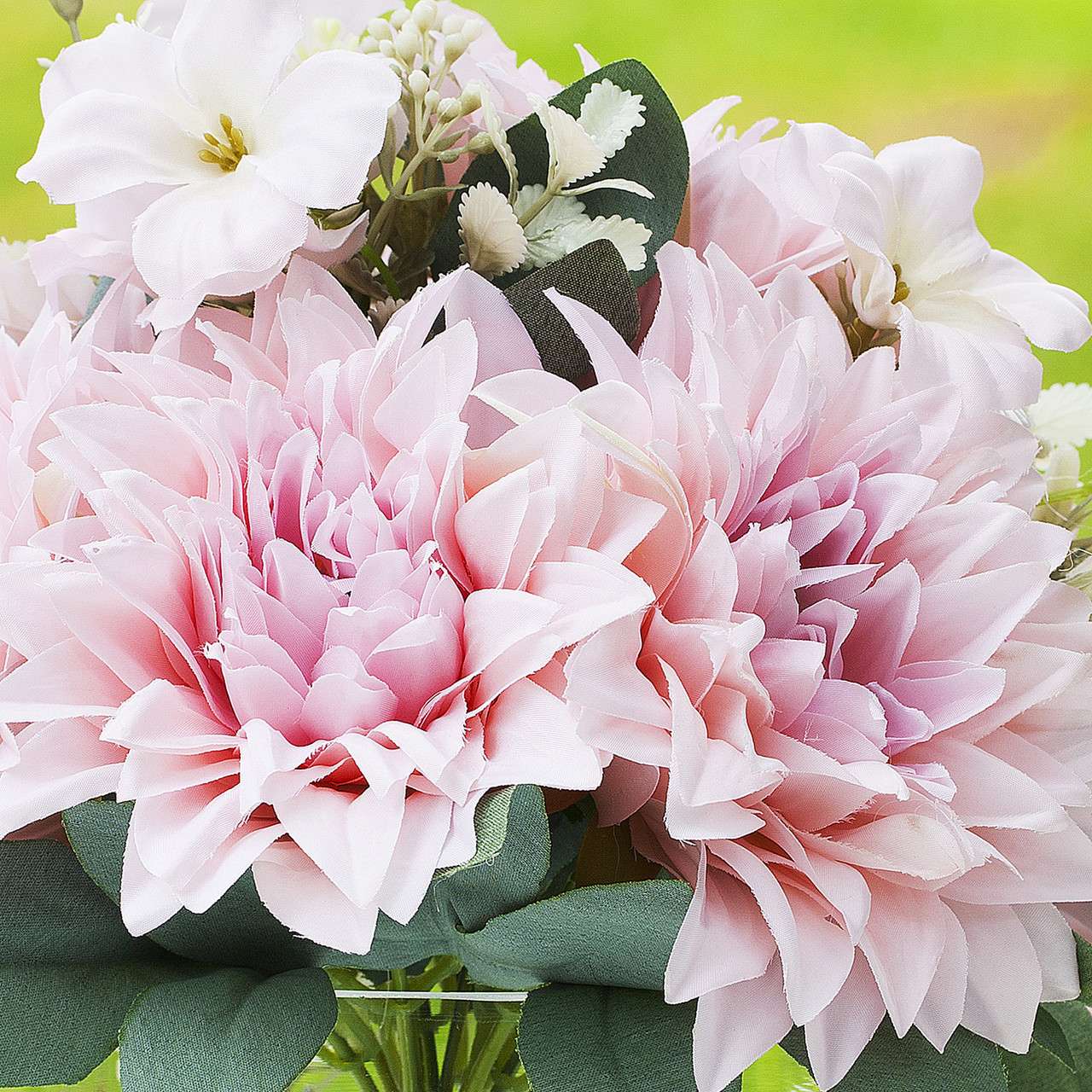 20" Artificial Dahlia Flower Bush (New) — Available in 3 Colors