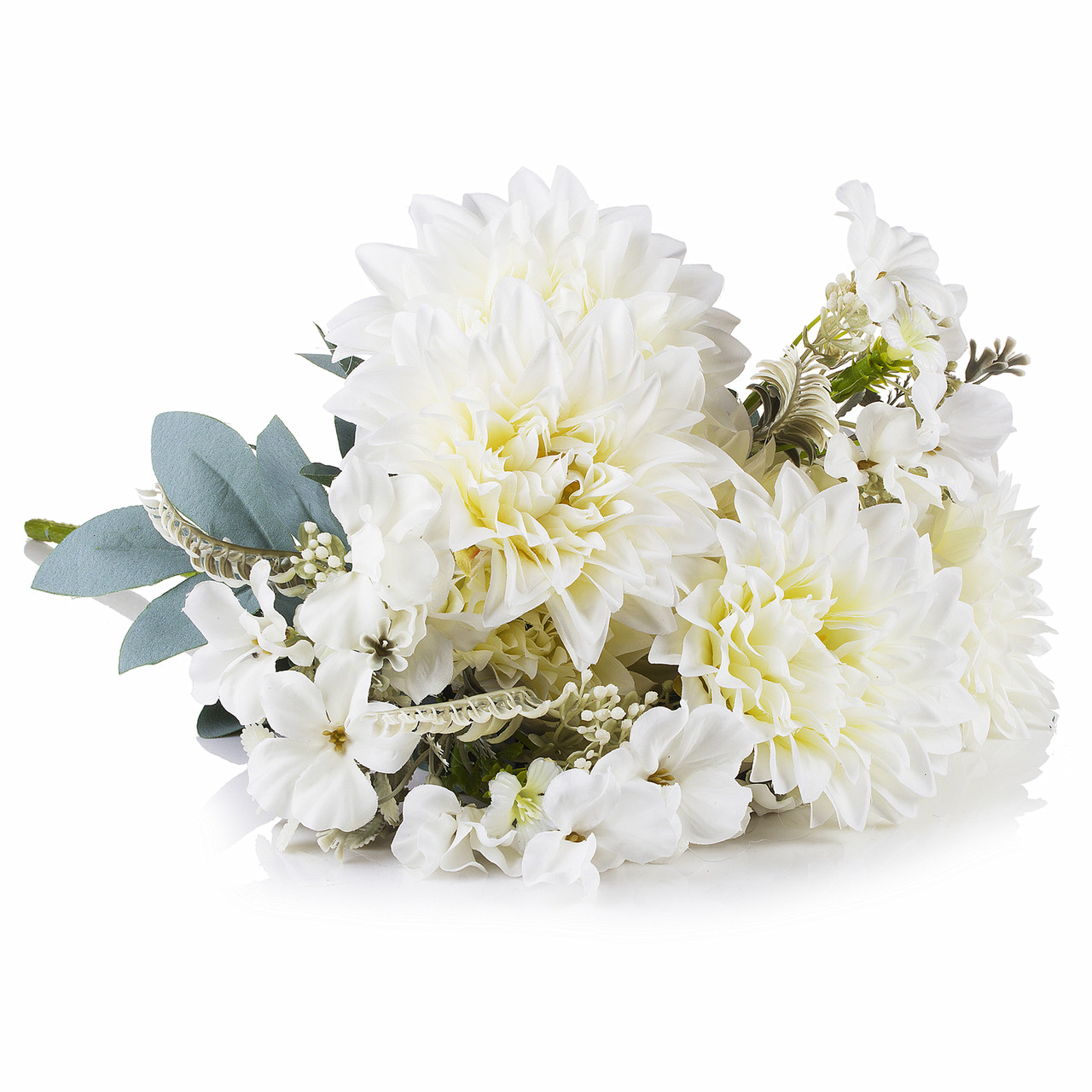 20" Artificial Dahlia Flower Bush (New) — Available in 3 Colors