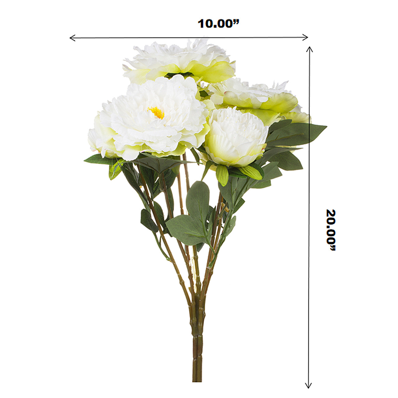 20"Artificial Peony Flower Bush with 7 Large Flower Head (New) — Available in 3 Colors