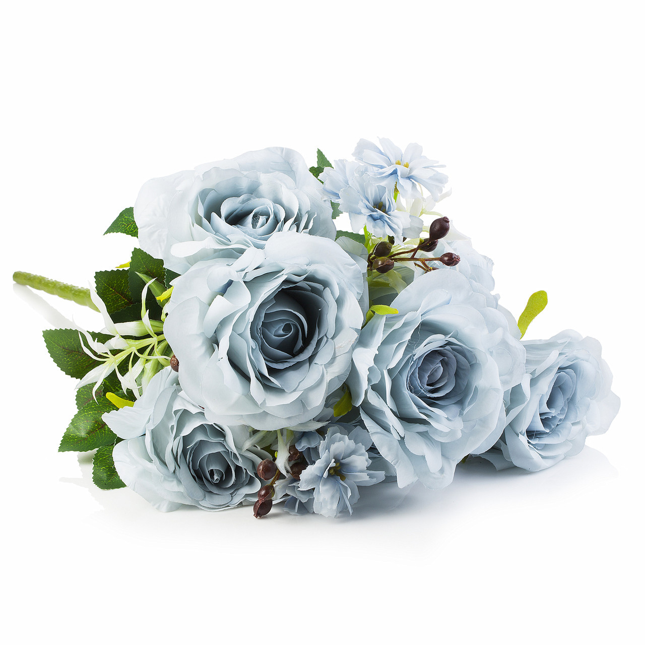 Mixed Artificial Rose Flower Bush (New) — Available in 3 Colors