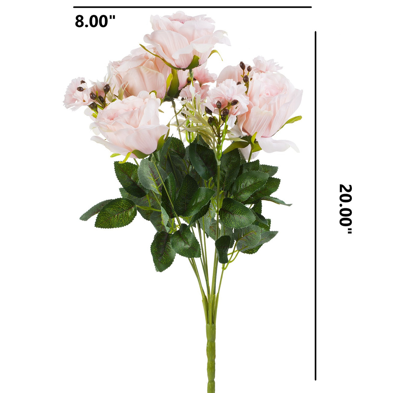 Mixed Artificial Rose Flower Bush (New) — Available in 3 Colors