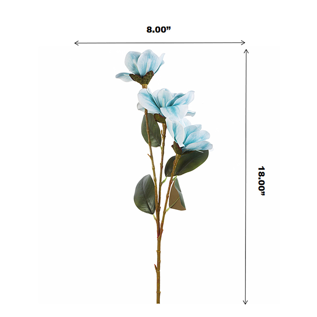 18" Artificial Nature Touch Magnolia Stem (New) — Available in 3 Colors