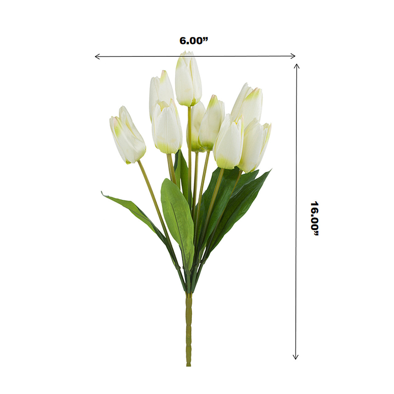 16" Artificial Tulip Flower Bush (New) — Available in 4 Colors