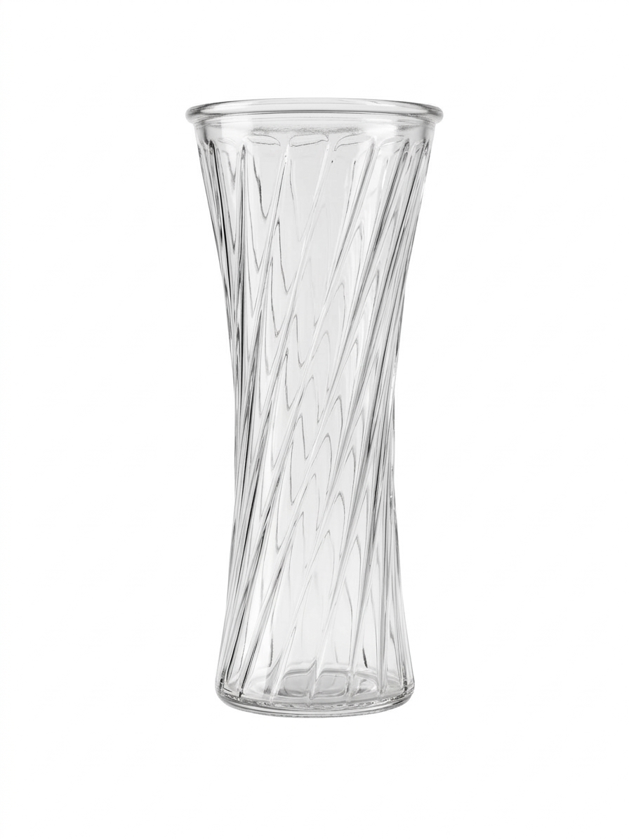 5.0" W 11.0" H Clear Hurricane Glass Vase
