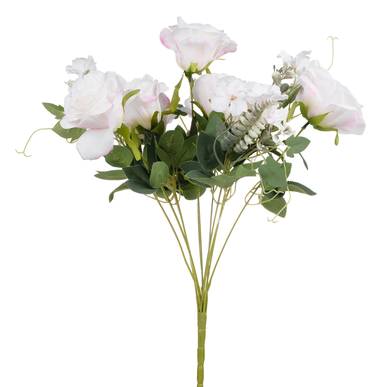 20" Mixed Artificial Rose Flower Bush — Available in 4 Colors