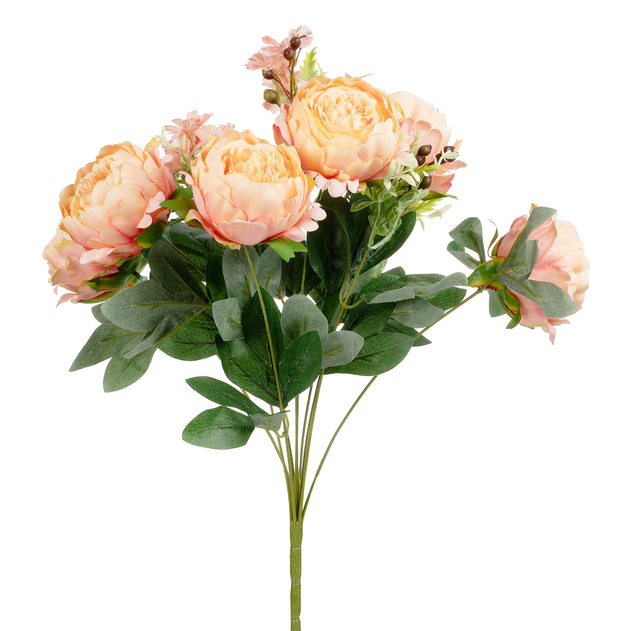 20" Mixed Artificial Peony Flower Bush — Available in 4 Colors