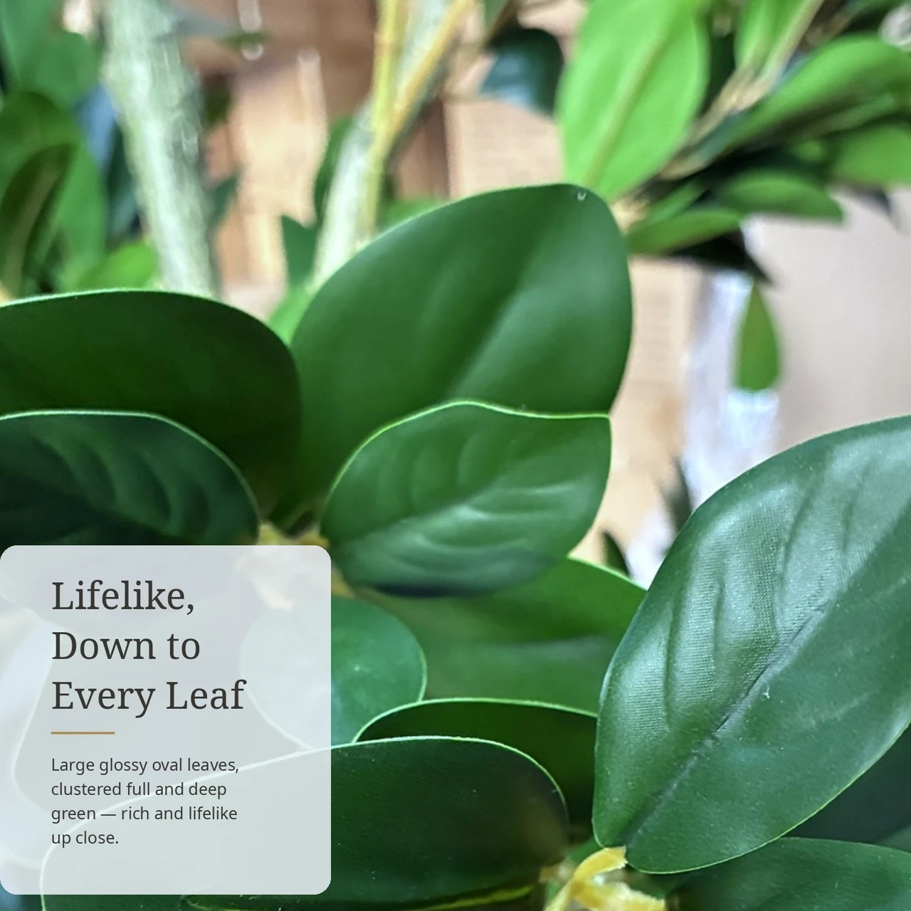 7 FT Artificial Bean Leaf Tree in Black Planter