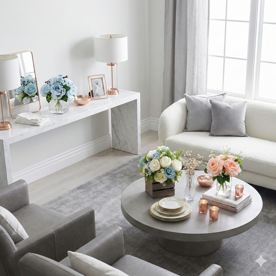 Artificial floral arrangements by Enova Floral