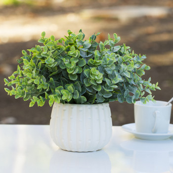 10 inch Artificial Eucalyptus Grass in Pot