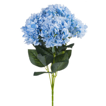 20" Artificial Hydrangea Flower Bush (Blue)