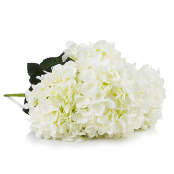 20" Artificial Hydrangea Flower Bush (Cream)
