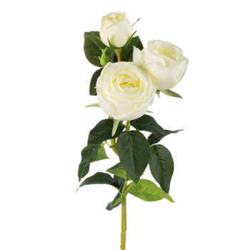 28" Rose Flower Stem (Cream)
