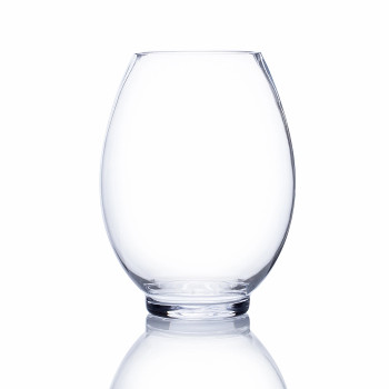 Clear Bullet Bouquet Glass Vase 5" W 7.0"H