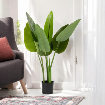 32" Artificial Bird of Paradise Tree in Nursery Pot