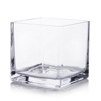 4.0" Clear Cube Glass Vase