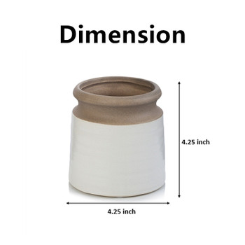 4.25" W 4.25" H White Ceramic Honey Pot